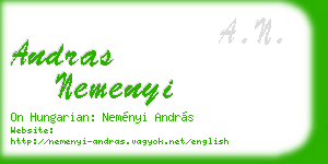 andras nemenyi business card